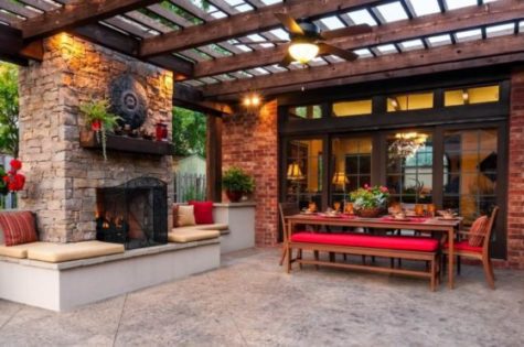 Outdoor fireplaces and fire pits